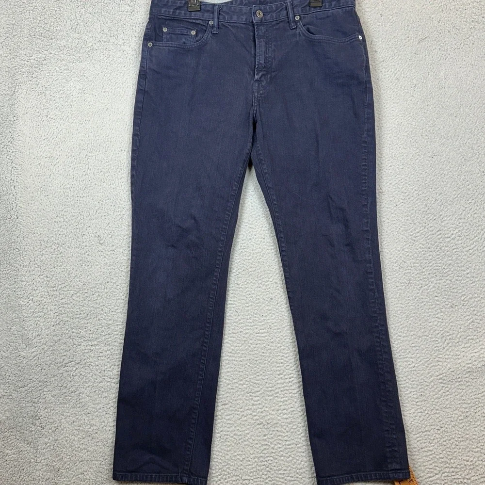Bonobos Travel Jeans Mens 35X32 Blue Dark Wash Straight Leg Stretch Denim Pants